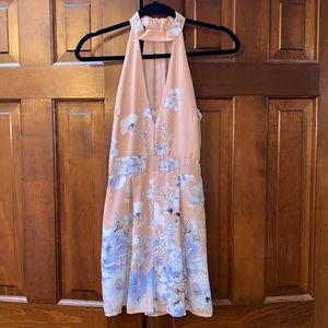 Charlotte Russe XS floral deep v-cut romper